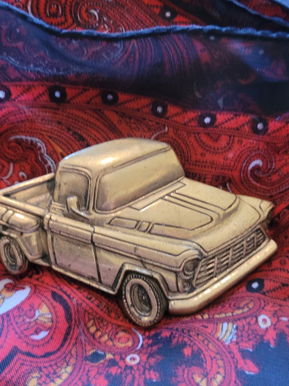 Solid Brass Truck Belt Buckle